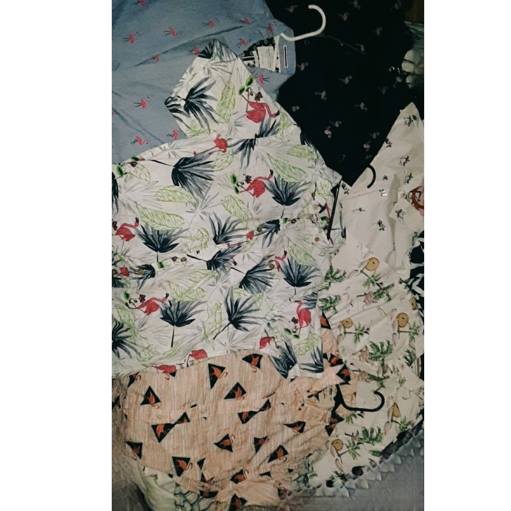 Flamingo button up bundle